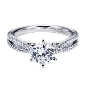 Gabriel 14 Karat Contemporary Engagement Ring ER6669W44JJ