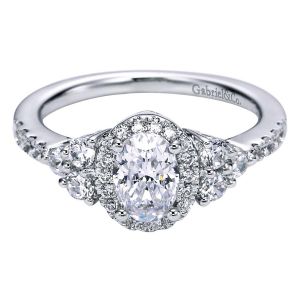 Gabriel 14 Karat Contemporary Engagement Ring ER6276W44JJ