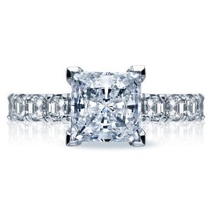 32-3PR75 Platinum Tacori Clean Crescent Engagement Ring