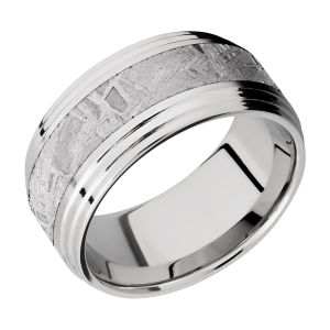 Lashbrook CC10F2S15/METEORITE Cobalt Chrome Wedding Ring or Band