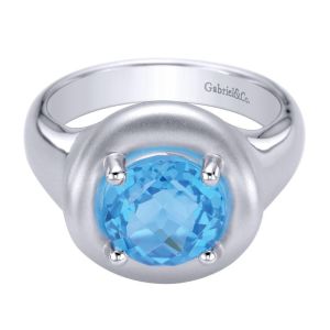 Gabriel Fashion Silver Color Solitaire Ladies' Ring LR6852SVJBT