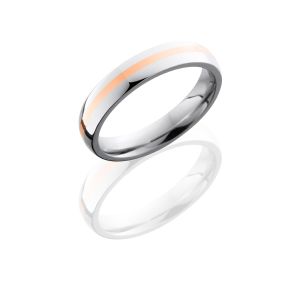 Lashbrook CC4D11-14KR Polish Cobalt Chrome Wedding Ring or Band
