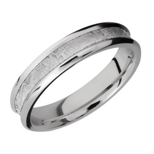 Lashbrook CC5CB13/METEORITE Cobalt Chrome Wedding Ring or Band