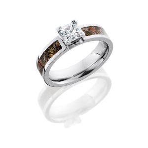 Lashbrook CC5F13CROWNPRINCZ.75/KINGSMOUNTAIN POLISH Camo Wedding Ring or Band