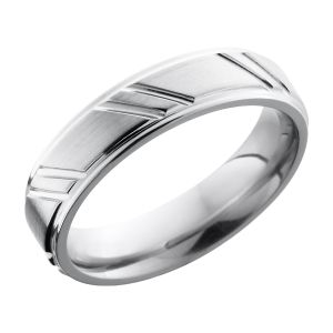 Lashbrook CC5FGESTRIPES Cobalt Chrome Wedding Ring or Band