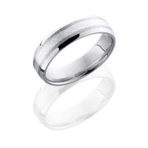 Lashbrook CC6B12-SS(NS) Stone-Polish Cobalt Chrome Wedding Ring or Band