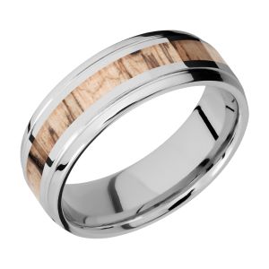 Lashbrook CC7B13(S)/HARDWOOD Cobalt Chrome Wedding Ring or Band