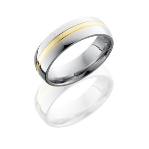 Lashbrook CC7D12-14KYG Polish Cobalt Chrome Wedding Ring or Band