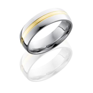 Lashbrook CC7D12/14KYG SATIN-POLISH Cobalt Chrome Wedding Ring or Band