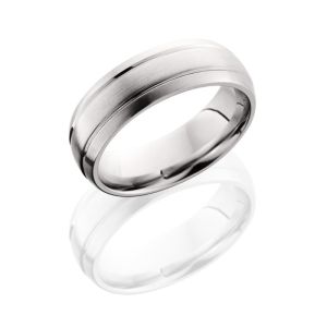 Lashbrook CC7D2.5 SATIN Cobalt Chrome Wedding Ring or Band