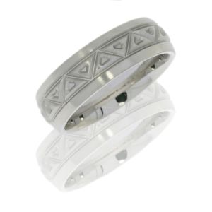 Lashbrook CC7DANG BEAD-POLISH Cobalt Chrome Wedding Ring or Band