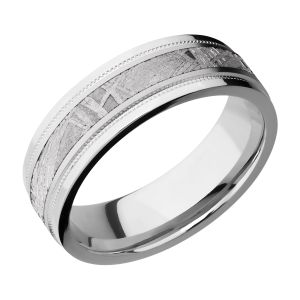 Lashbrook CC7FGEW2UMIL13/METEORITE Cobalt Chrome Wedding Ring or Band