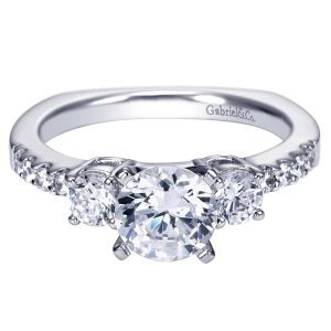 Gabriel 14 Karat Contemporary Engagement Ring ER4247W44JJ