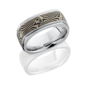 Lashbrook CC8.5FGESQ15/M14KWSH ACID-BEAD-POLISH Cobalt Chrome Wedding Ring or Band