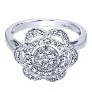 Gabriel Fashion 14 Karat Victorian Ladies' Ring LR6223W45JJ