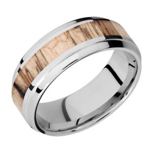 Lashbrook CC8B14(S)/HARDWOOD Cobalt Chrome Wedding Ring or Band