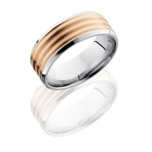 Lashbrook CC8BDD16-14KR SATIN-POLISH Cobalt Chrome Wedding Ring or Band