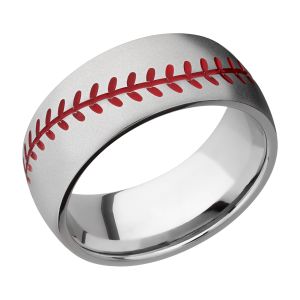 Lashbrook CC8DBASEBALLA Cobalt Chrome Wedding Ring or Band