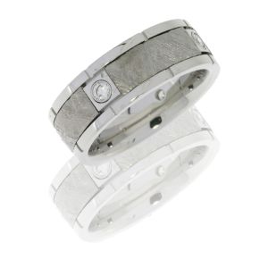 Lashbrook CC8F4SEG/METEORITE4X.07 POLISH Cobalt Chrome Wedding Ring or Band