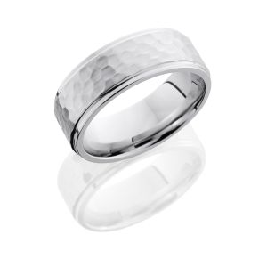 Lashbrook CC8FGE HAMMER-POLISH Cobalt Chrome Wedding Ring or Band