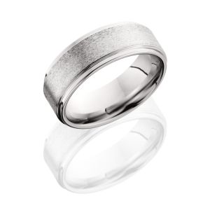 Lashbrook CC8FGE STONE-POLISH Cobalt Chrome Wedding Ring or Band
