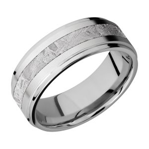 Lashbrook CC8FGE13/METEORITE Cobalt Chrome Wedding Ring or Band