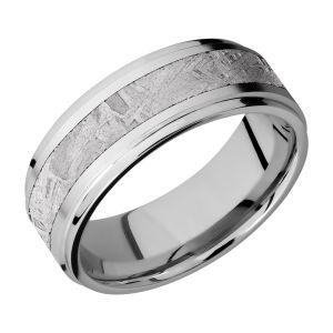 Lashbrook CC8FGE14/METEORITE Cobalt Chrome Wedding Ring or Band