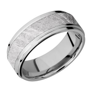 Lashbrook CC8FGE15/METEORITE Cobalt Chrome Wedding Ring or Band