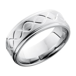 Lashbrook CC8FGETALLINF Cobalt Chrome Wedding Ring or Band