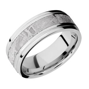 Lashbrook CC8FGEW2UMIL14/METEORITE Cobalt Chrome Wedding Ring or Band