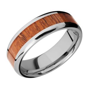 Lashbrook CC7B14(NS)/HARDWOOD Cobalt Chrome Wedding Ring or Band