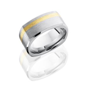 Lashbrook CC9BSQ12OC-14KY Satin-Polish Cobalt Chrome Wedding Ring or Band