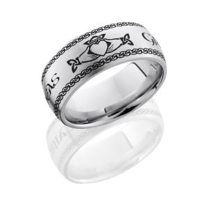 Lashbrook CC9D/LCVCLADDAGH2 SATIN Cobalt Chrome Wedding Ring or Band