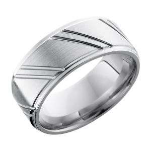 Lashbrook CC9FGESTRIPES Cobalt Chrome Wedding Ring or Band