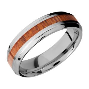 Lashbrook CC6B13(S)/HARDWOOD Cobalt Chrome Wedding Ring or Band