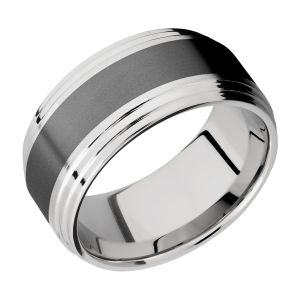 Lashbrook CCPF10F2S15/ZIRCONIUM Cobalt Chrome Wedding Ring or Band