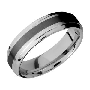 Lashbrook CCPF6B13(S)/ZIRCONIUM Cobalt Chrome Wedding Ring or Band