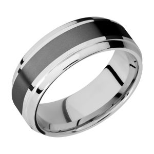 Lashbrook CCPF8B14(S)/ZIRCONIUM Cobalt Chrome Wedding Ring or Band