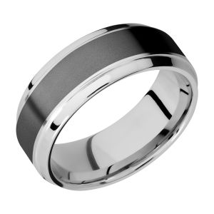 Lashbrook CCPF8B15(S)/ZIRCONIUM Cobalt Chrome Wedding Ring or Band