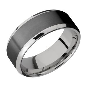 Lashbrook CCPF8B16(NS)/ZIRCONIUM Cobalt Chrome Wedding Ring or Band
