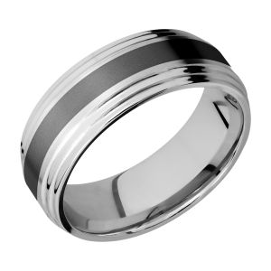 Lashbrook CCPF3F2S13/ZIRCONIUM Cobalt Chrome Wedding Ring or Band
