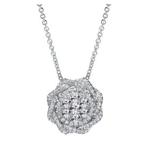 Gabriel Fashion 14 Karat Clustered Diamonds Necklace NK3792W44JJ