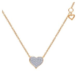 Gabriel Fashion 14 Karat Eternal Love Heart Necklace NK4538K45JJ