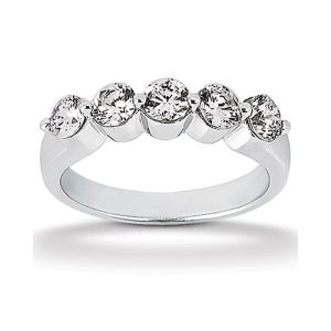 Diamond Five Stone Band Platinum Taryn Collection TQD B-0622