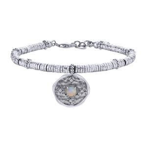 Gabriel Fashion Silver Two-Tone Byblos Charm Bracelet TB3641MXJMC