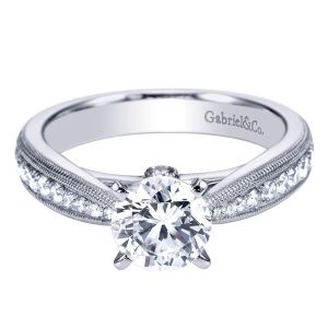 Gabriel 14 Karat Victorian Engagement Ring ER7535W44JJ