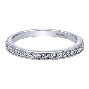 Gabriel 14 Karat Contemporary Wedding Band WB10485W44JJ