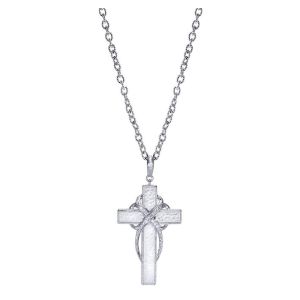 Gabriel Fashion Silver Faith Cross Necklace NK3560SV5JJ