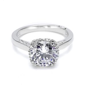 Tacori 18 Karat Dantela Engagement Ring 2620RDSM