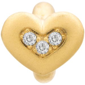 Endless Jewelry White Triple Love Gold Plated Charm 51305-1